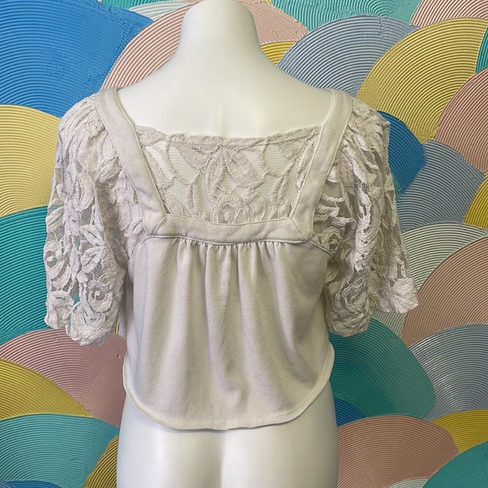We the free Free People lacey soft babydoll crop top size XS - Picture 2 of 7